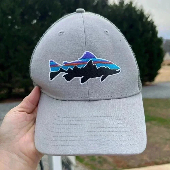 Patagonia Fitz Roy Trout Trucker Hat -Drifter Gray - Picture 1 of 8